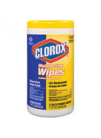  Clorox® Disinfecting Wipes, Lemon Fresh, Pack Of 75 Wipes, Each